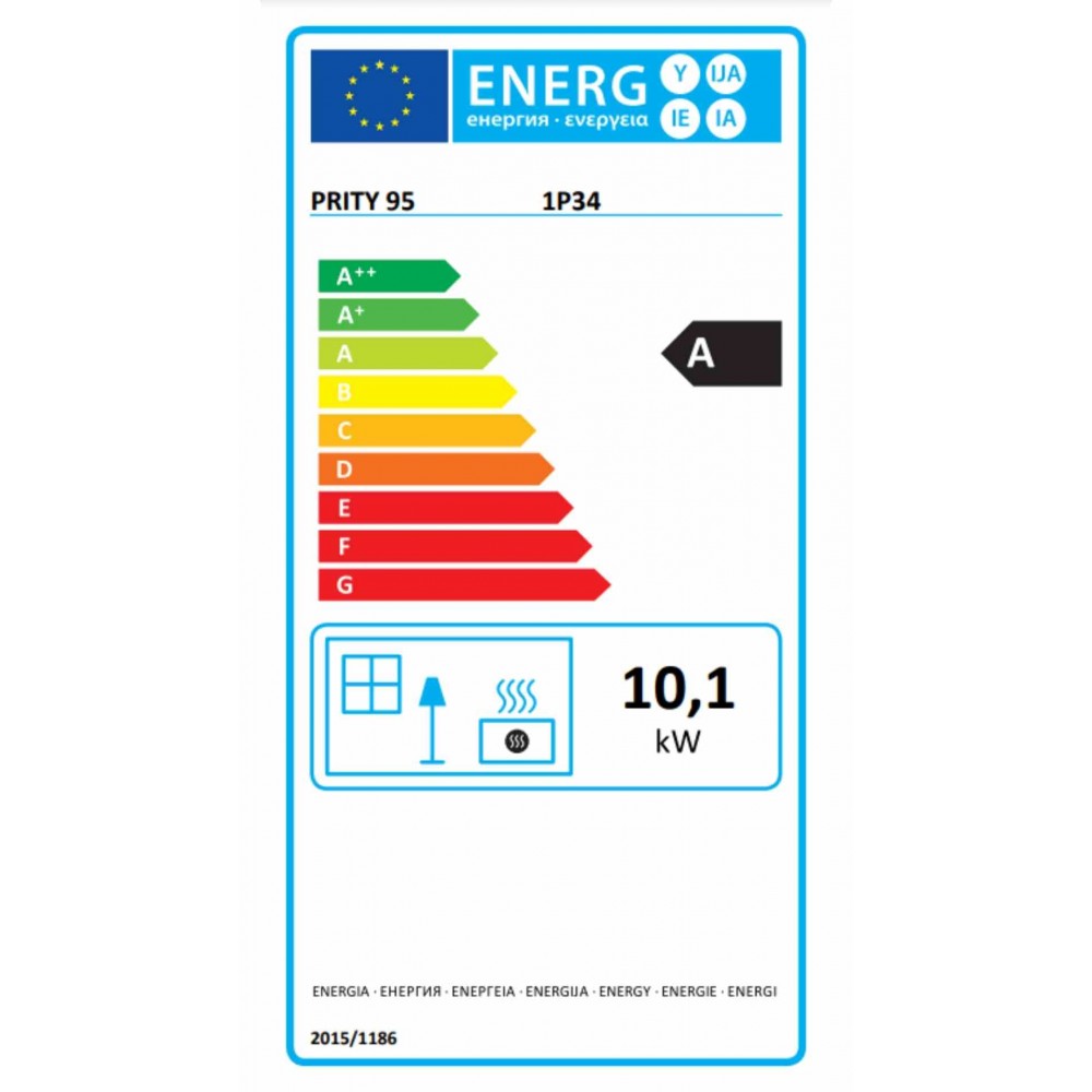 Fatüzelésű tűzhely Prity 1P34, 10.1kW | Fatüzelésű tűzhelyek | Fatüzelésű |