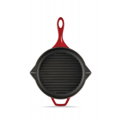Zománcozott öntöttvas grill serpenyő Hosse, Rubin, Ф24cm - Öntöttvas serpenyő