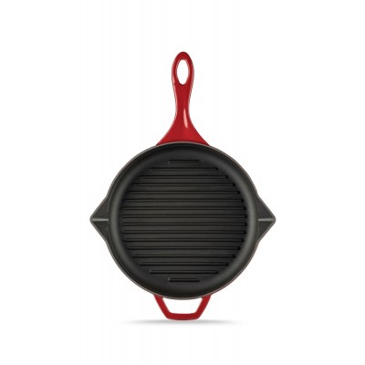 Zománcozott öntöttvas grill serpenyő Hosse, Rubin, Ф24cm - Öntöttvas grill serpenyő