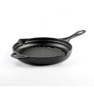 Zománcozott öntöttvas grill serpenyő Hosse, Black Onyx, Ф24cm - Öntöttvas grill serpenyő