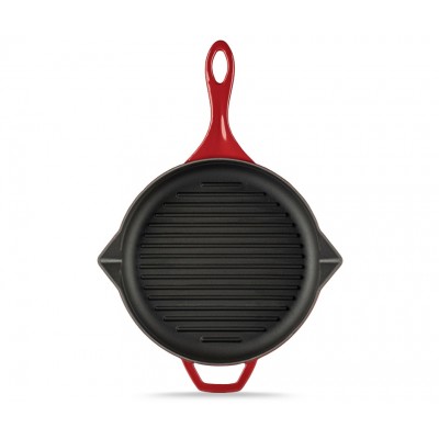 Zománcozott öntöttvas grill serpenyő Hosse, Rubin, Ф28cm - Öntöttvas grill serpenyő