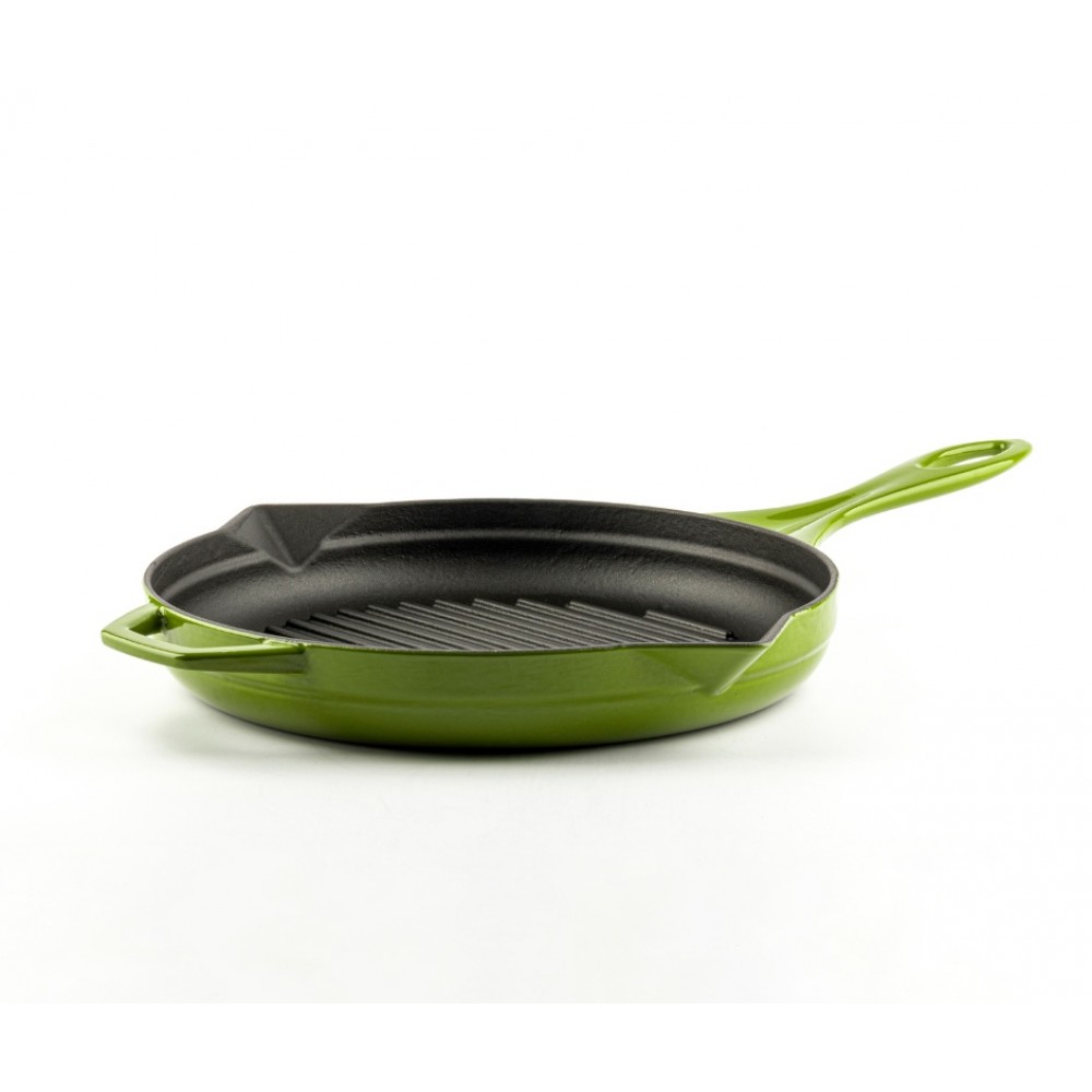 Zománcozott öntöttvas grill serpenyő Hosse, Bamboo, Ф24cm