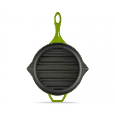 Zománcozott öntöttvas grill serpenyő Hosse, Bamboo, Ф28cm - Öntöttvas serpenyő