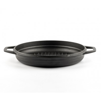 Zománcozott öntöttvas grill serpenyő Hosse, Black Onyx, Ф22cm - Lapos öntöttvas serpenyő