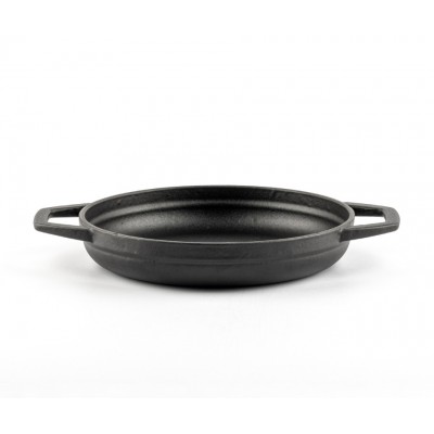 Zománcozott öntöttvas serpenyő két fogantyúval Hosse, Black Onyx, Ф19cm - Lapos öntöttvas serpenyő