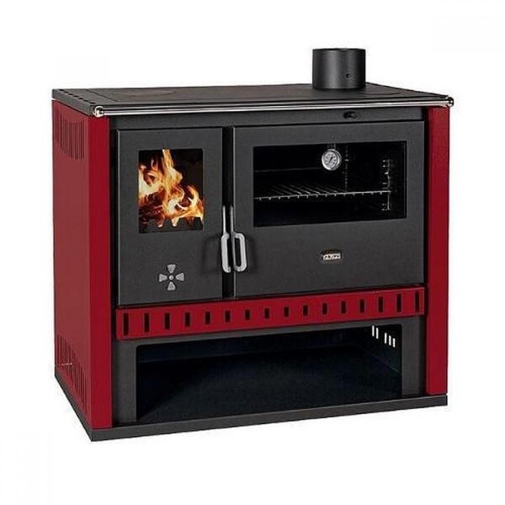 Fatüzelésű tűzhely Prity GT Piros, 15 kW | Fatüzelésű kályha | Kályha |
