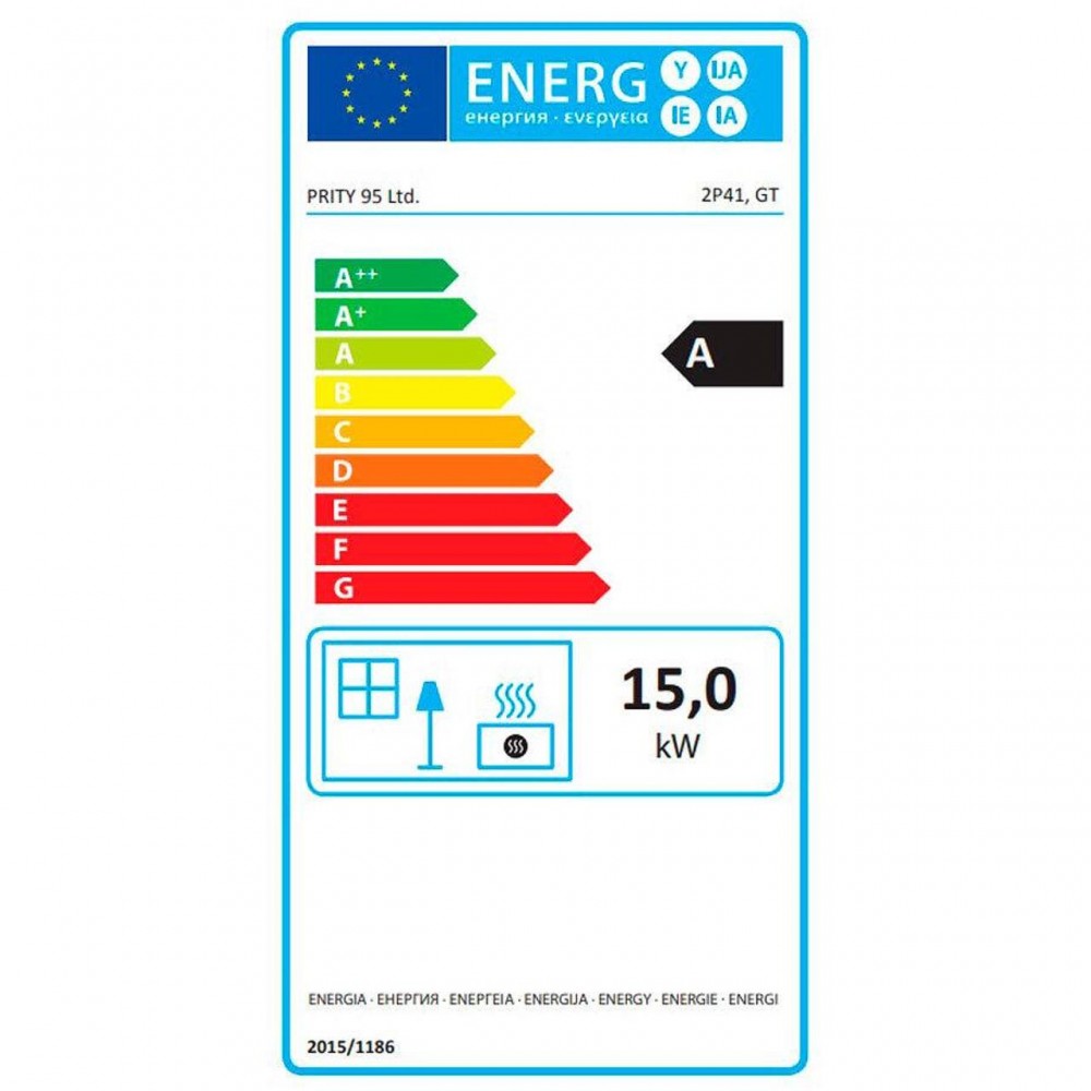 Fatüzelésű tűzhely Prity GT Piros, 15 kW | Fatüzelésű kályha | Kályha |