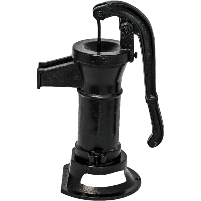 Kézi vízszivattyú, Hydro-Fix kézi, fekete, rövid – 390 mm hosszú, öntöttvas, 1 1/4″ méret - Kézi szivattyú