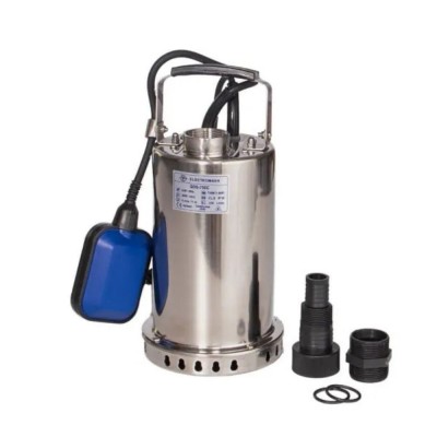 Vízelvezető szivattyú külső úszóval és rozsdamentes acél házzal Electromash QDS-750C, teljesítmény 750 W, áramlás 200 l/perc, emelőmagasság 11 m, kimenet 1" - Elektromos vízszivattyú