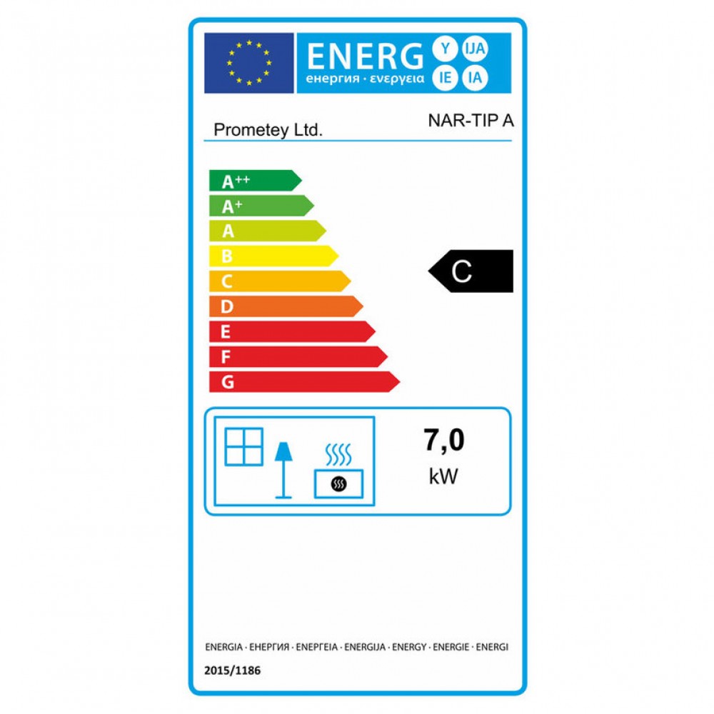 Fatüzelésű tűzhely Prometey NAR Type A, 7kW | Sütős kandalló | Kályha |