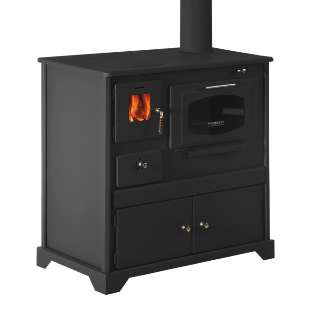 Fatüzelésű tűzhely Prometey Perfect, 7kW | Sütős kandalló | Kályha |