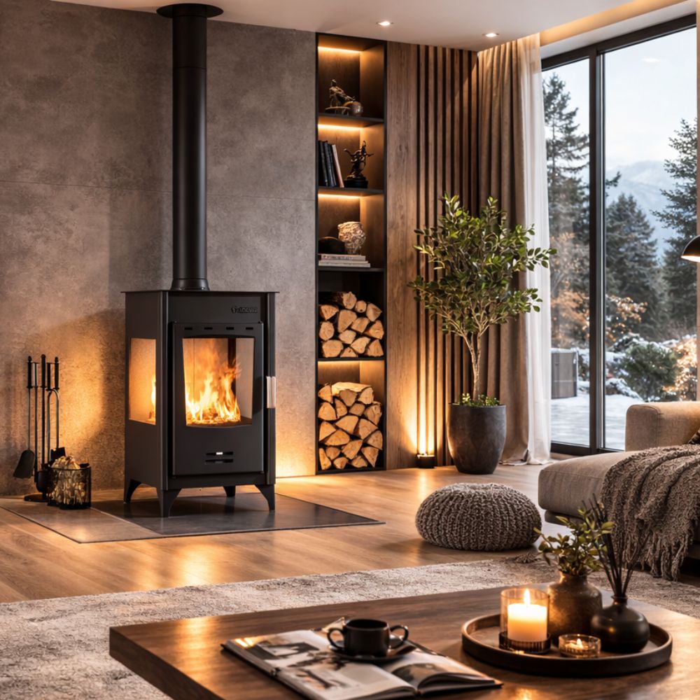 Kályha Balkan Energy ATS 90-10 3 SIDE, 12.12kW | Fatüzelésű kályha | Kályha |