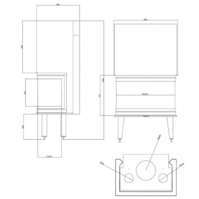 Kandalló Balkan Energy ATS AIR PANORAMA 800, 16.04kW - Kandallóbetét
