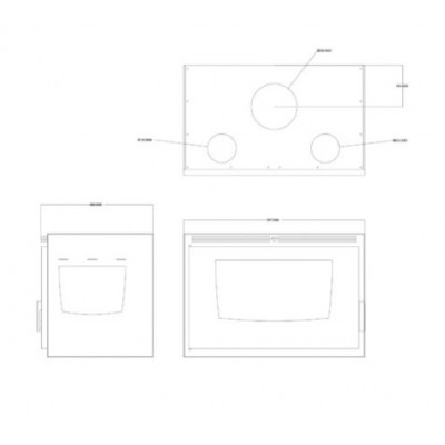 Kandalló Balkan Energy ATS INSERT CORNER AIR 800, ventilátorral és légcsatornákkal, bal, 13.73kW - Kandallóbetét