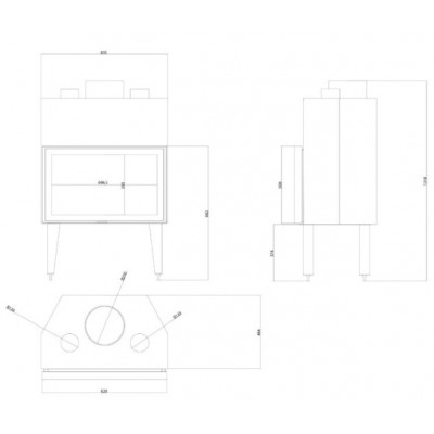 Kandalló Balkan Energy ATS STABLE AIR 800, légcsatornákkal, 15.95kW - Kandallóbetét