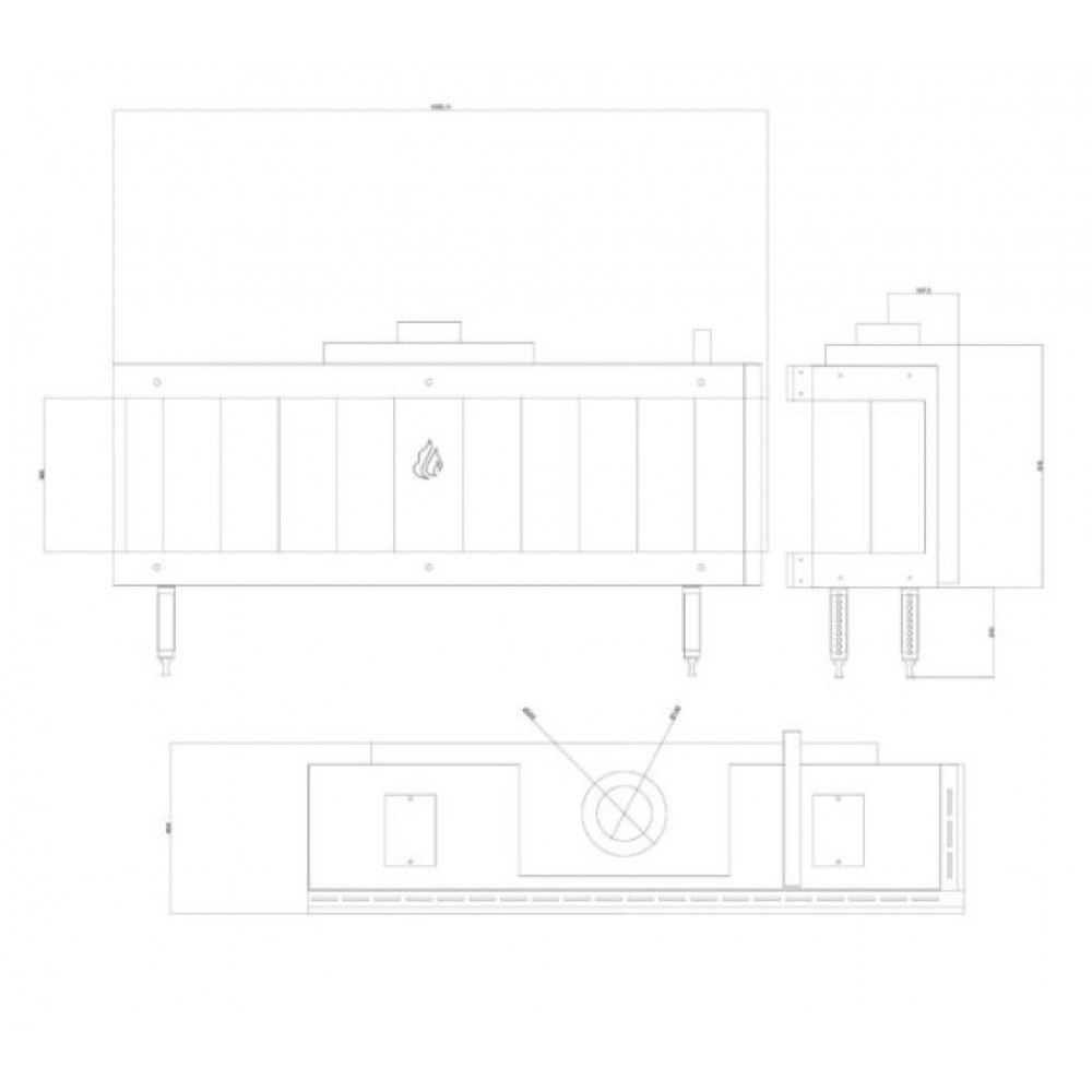 Gázkandalló Balkan Energy GAS CORNER 150, 13kW | Gázkandalló | Kandalló |