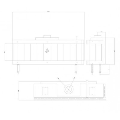 Gázkandalló Balkan Energy GAS CORNER 150, 13kW - Kandalló