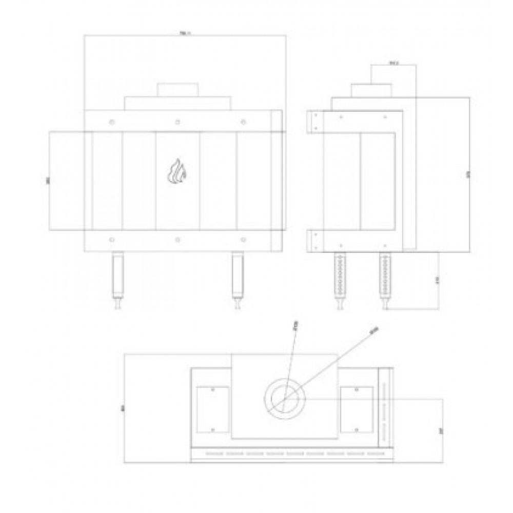 Gázkandalló Balkan Energy GAS CORNER 70, 7.8kW | Gázkandalló | Kandalló |
