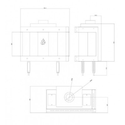 Gázkandalló Balkan Energy GAS CORNER 70, 7.8kW - Kandalló