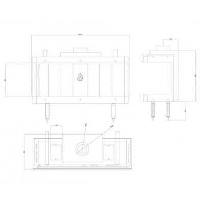 Gázkandalló Balkan Energy GAS PANORAMA 100, 10.2kW - Kandalló