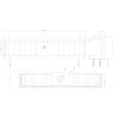 Gázkandalló Balkan Energy GAS PANORAMA 200, 17kW - Kandalló