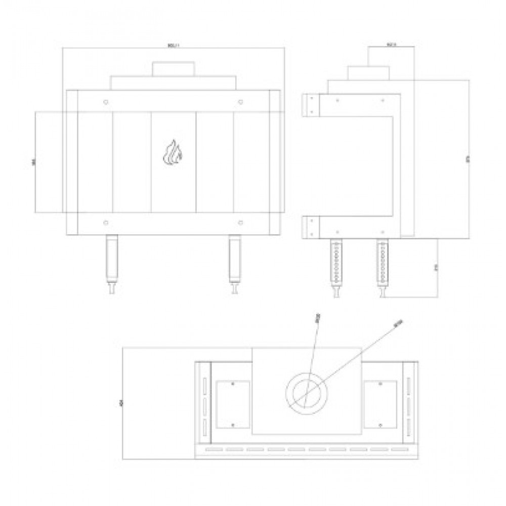 Gázkandalló Balkan Energy GAS PANORAMA 70, 7.8kW | Gázkandalló | Kandalló |