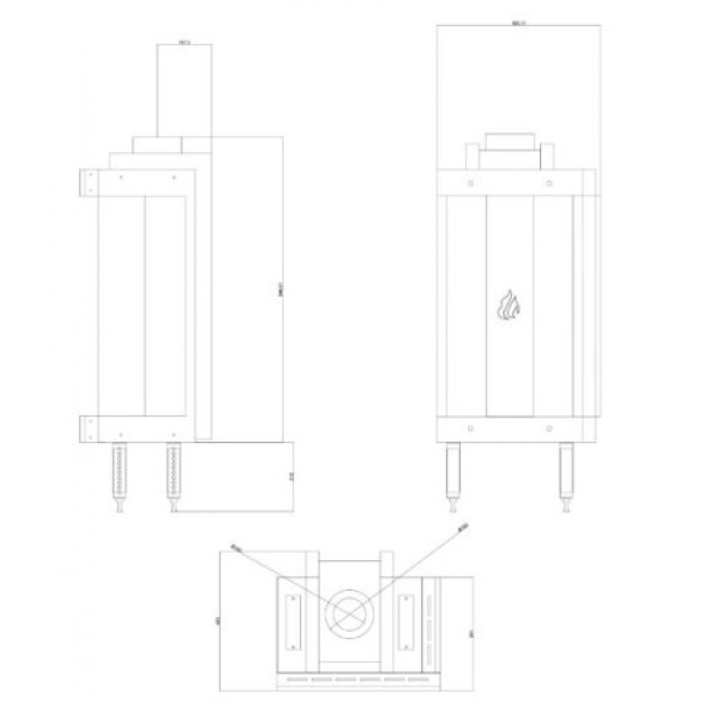 Gázkandalló Balkan Energy GAS STANDING CORNER, 3.9kW - 6.0kW | Gázkandalló | Kandalló |