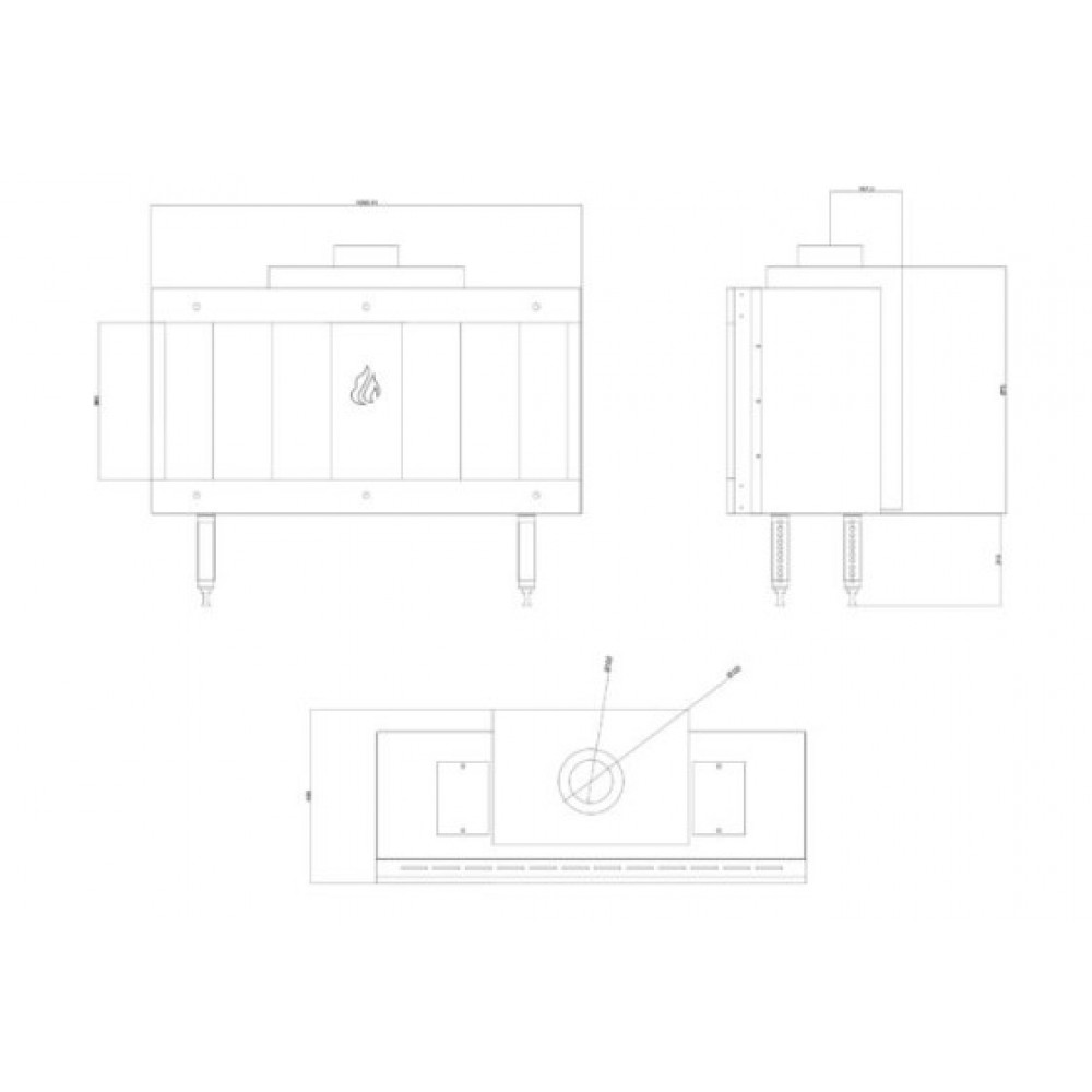 Gázkandalló Balkan Energy GAS STRAIGHT 100, 10.2kW | Gázkandalló | Kandalló |