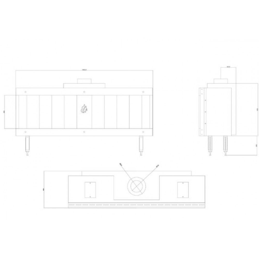 Gázkandalló Balkan Energy GAS STRAIGHT 150, 13kW | Gázkandalló | Kandalló |