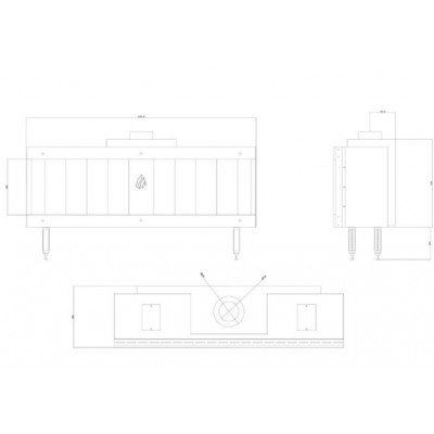 Gázkandalló Balkan Energy GAS STRAIGHT 150, 13kW - Kandalló