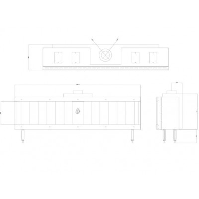Gázkandalló Balkan Energy GAS STRAIGHT 200, 17kW - Kandalló