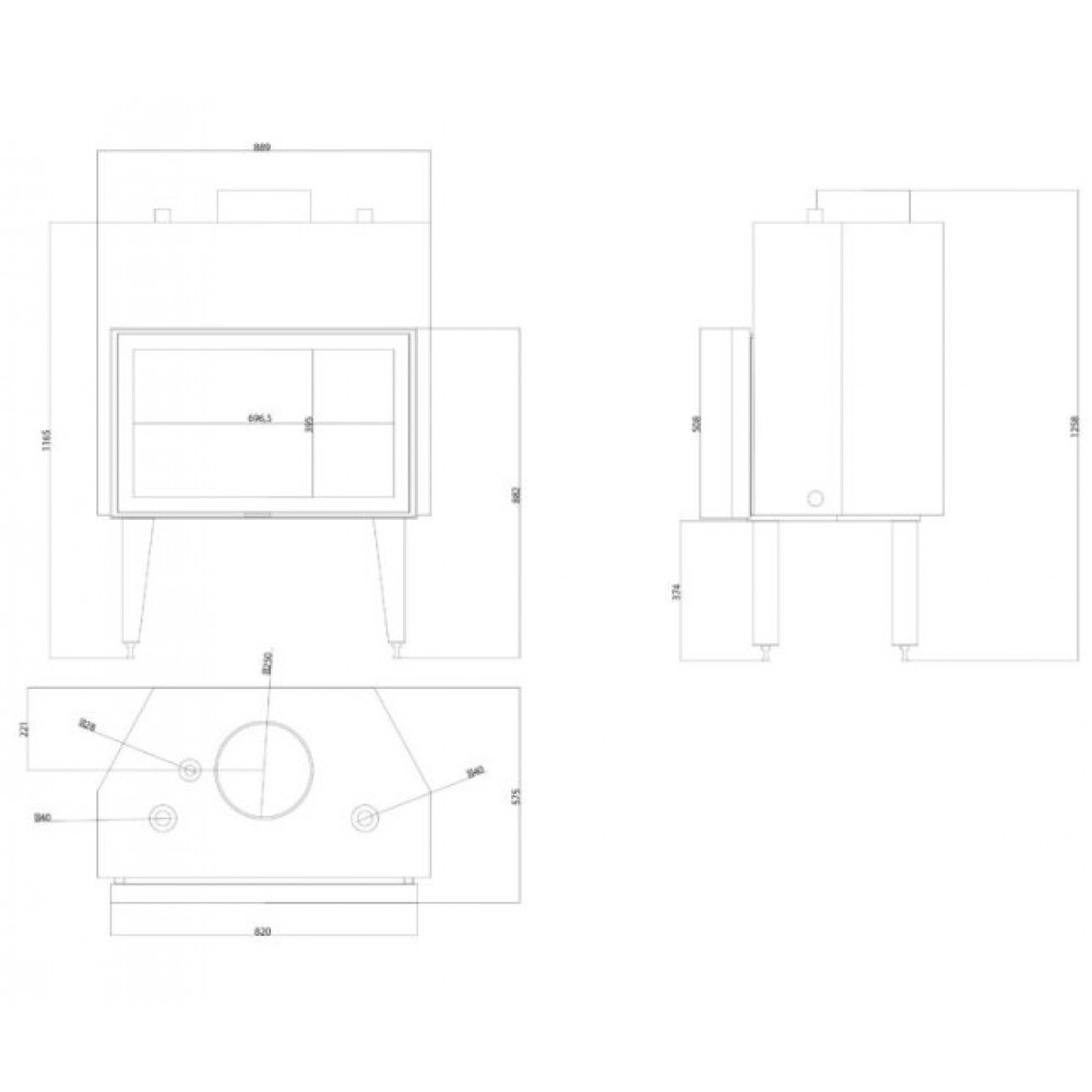 Vízteres kandallóbetét Balkan Energy ATS STABLE HYDRO 800, 30.79kW | Vízteres kandallóbetét | Kandalló |