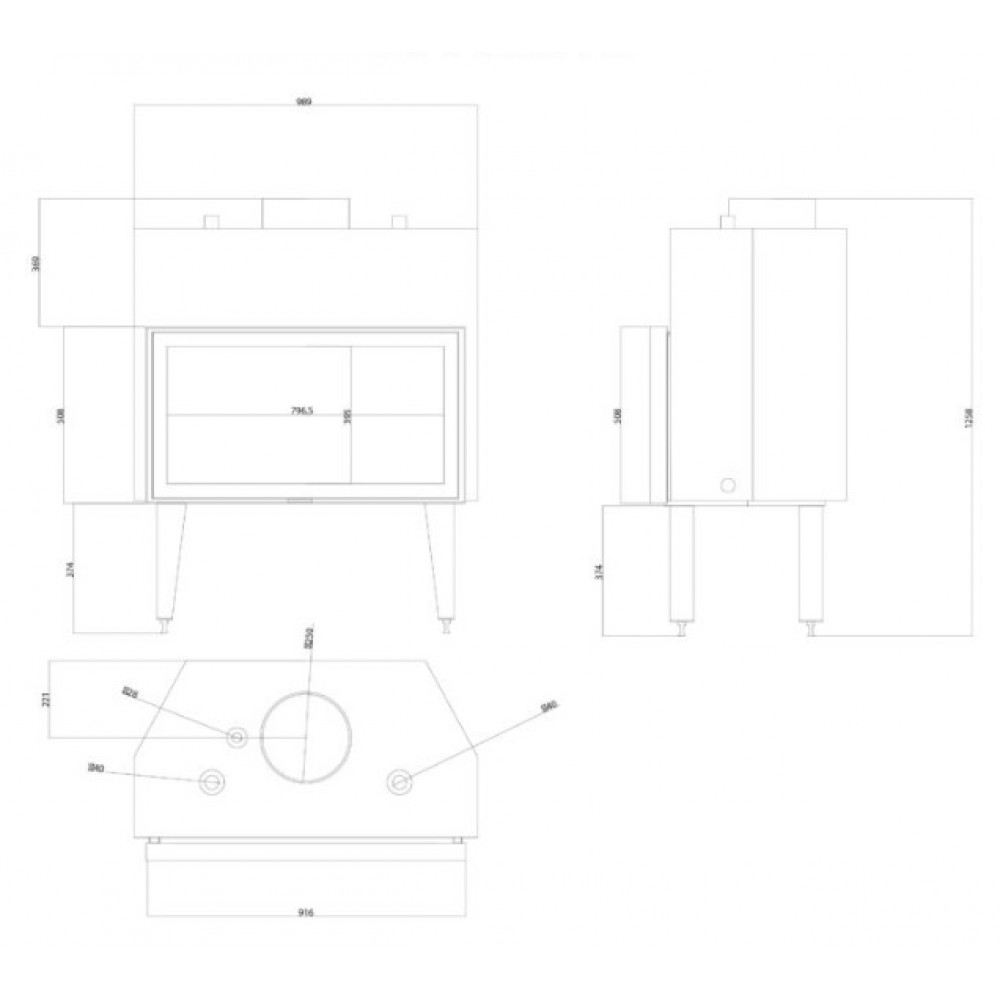 Vízteres kandallóbetét Balkan Energy ATS STABLE HYDRO 900, 32.2kW | Vízteres kandallóbetét | Kandalló |