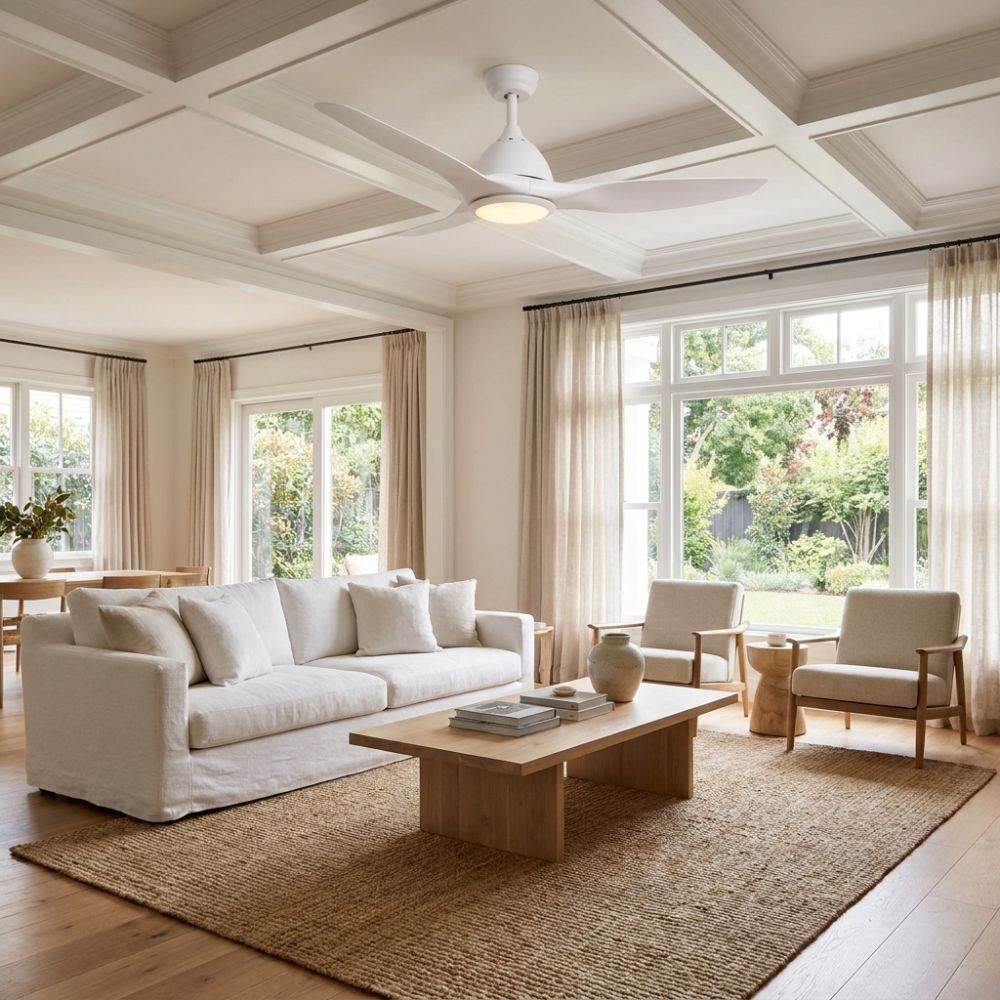 Mennyezeti ventilátor LED világítással és távirányítóval Balkan Energy FANKVWH20G, Ф132, DC40W | Mennyezeti ventilátorok | Ventilátorok |