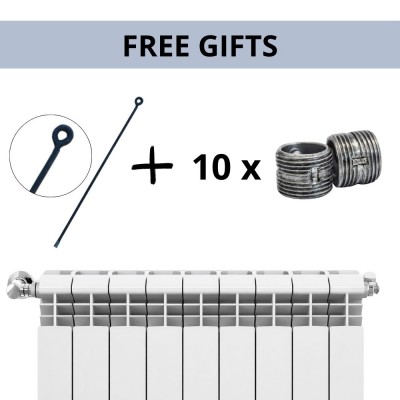 Helyos Evo H350 alumínium radiátorok komplett készlete, 6 darab x 10 szekció - Radiátorok