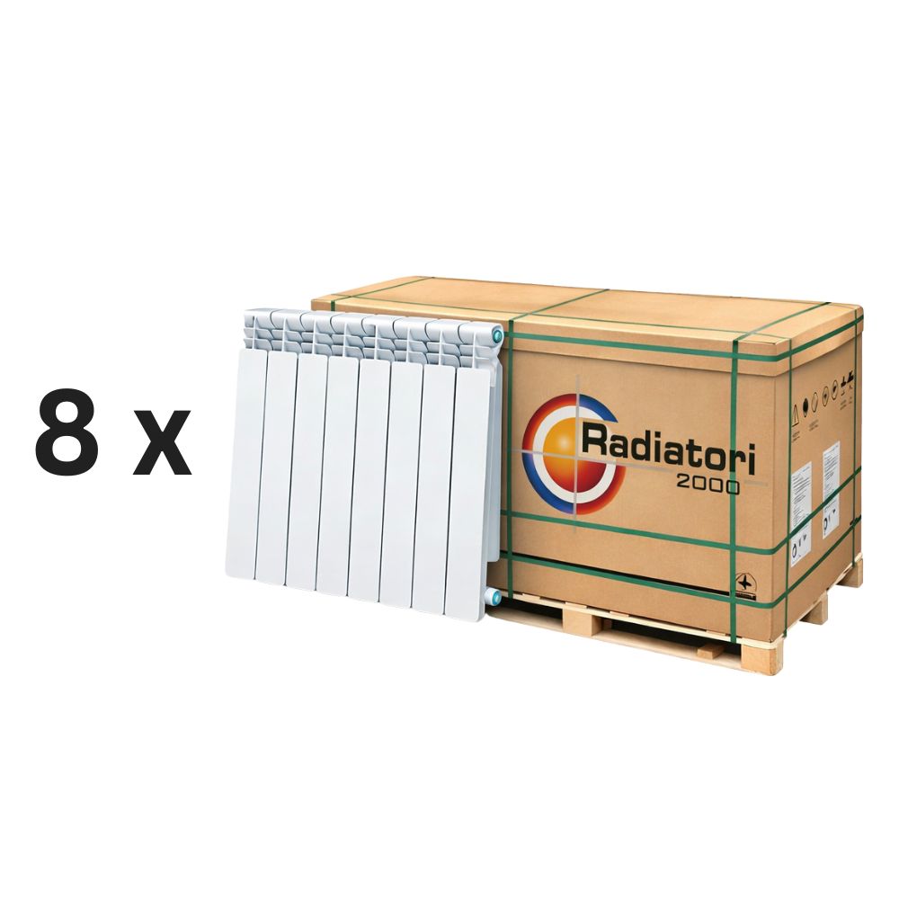 Helyos Evo H500 alumínium radiátorok komplett készlete, 8 darab x 10 szekció | Aluminium radiátor | Radiátorok |