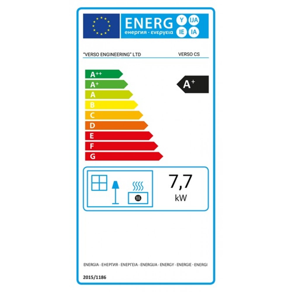 Fatüzelésű tűzhely Verso CS, 7.7kW | Fatüzelésű tűzhelyek |  |