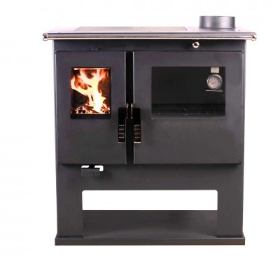 Fatüzelésű tűzhely Verso CS Inox Jobb rozsdamentes acél sütővel, 7.7kW - Verso