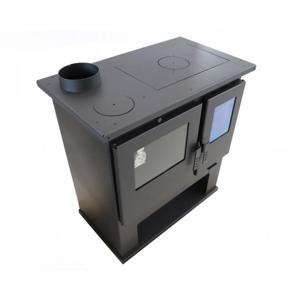 Fatüzelésű tűzhely Verso CS Lite, Bal, 7.7kW | Sütős kandalló | Kályha |