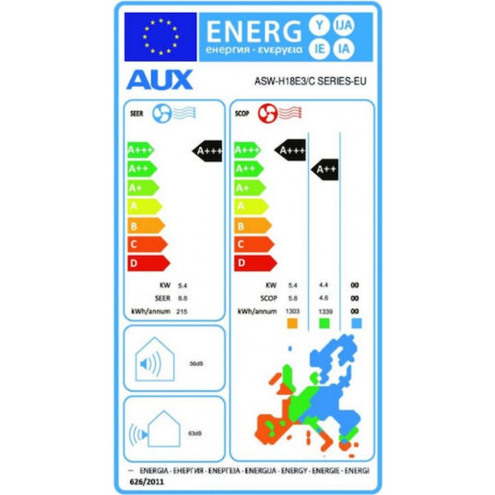 Inverter air conditioner cu WiFi AUX C-Series, 18000 BTU | Oldalfali klímá | Klímá |