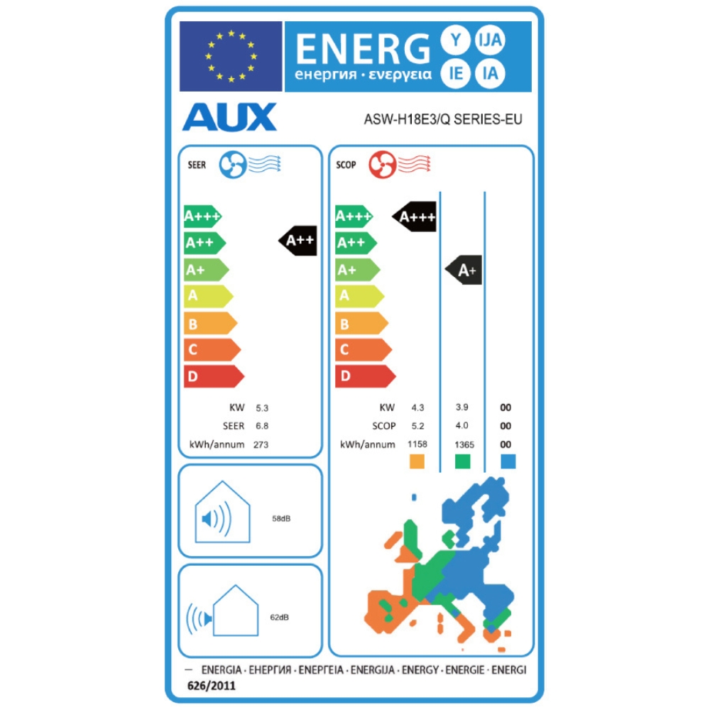 Inverter air conditioner cu WiFi AUX Q-PLUS, 18000 BTU | Oldalfali klímá | Klímá |