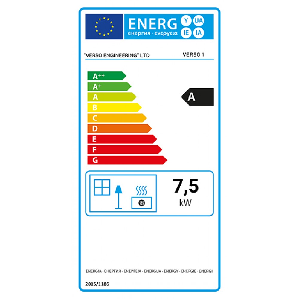 Kályha Verso 1, 7.5kW | Levegős kályhák | Kályhák |
