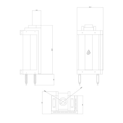 Gázkandalló Velmora Fire GAS STANDING CORNER, 3.9kW - 6.0kW - Velmora Fire