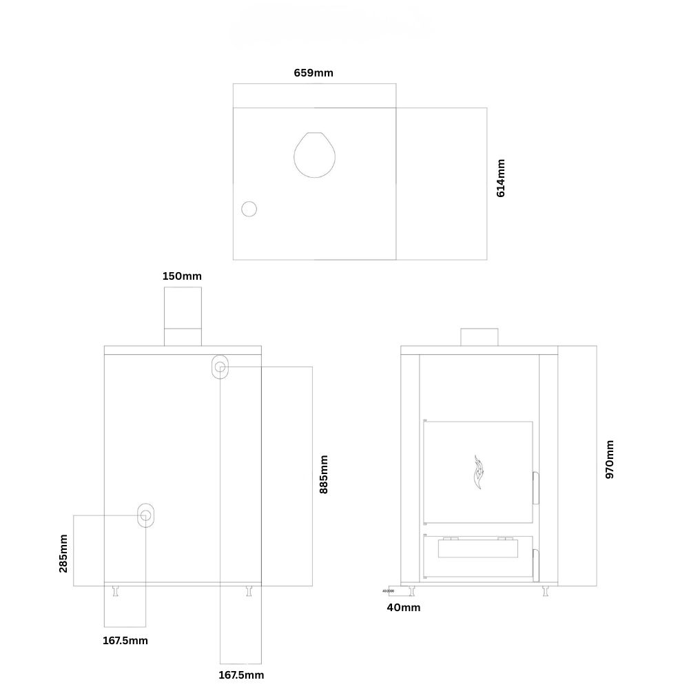 Fatüzelésű kazán Balkan Energy ATS HYDRO, 31 kW | Fatüzelésű kazán |  |