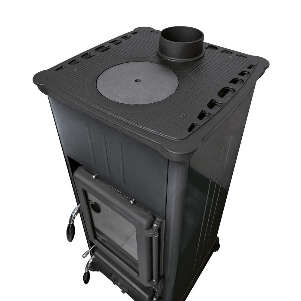 Olasz öntöttvas kályhá főzőlappal La Nordica Emiliana fekete, 6.5kW | Fatüzelésű tűzhelyek |  |