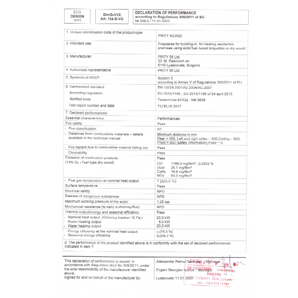 Vízteres kandalló Prity AC W20, 25kw | Vízteres kandallók | Kandallók |