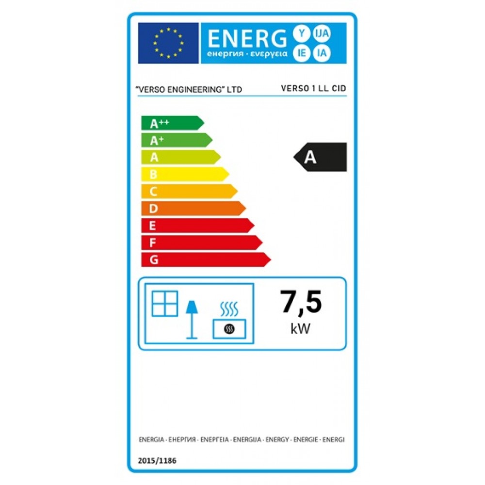 Kályha Verso 1 LL CID, 7.5kW | Levegős kályhák | Kályhák |
