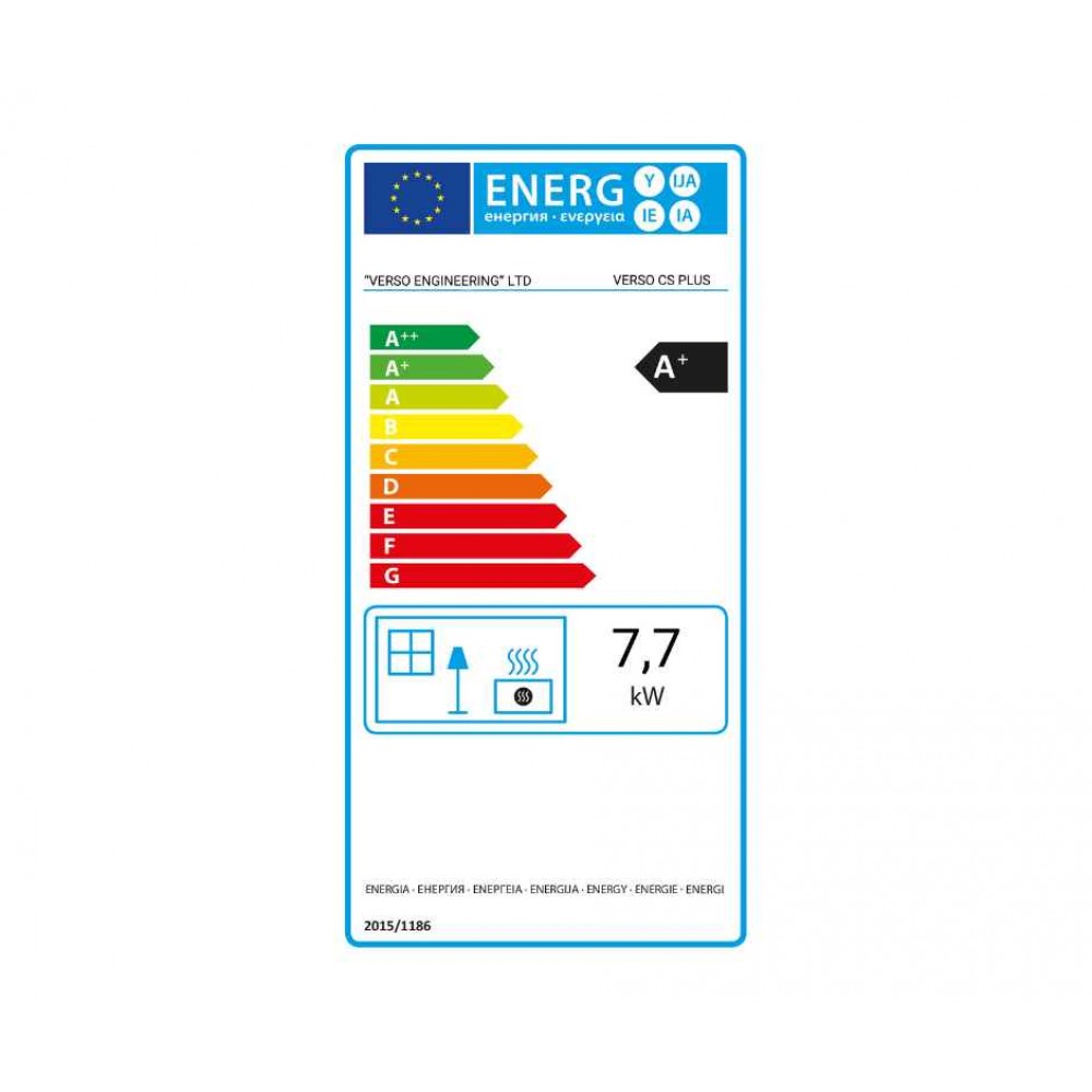 Fatüzelésű tűzhely Verso CS Plus rozsdamentes acél sütővel és acél főzőlappal, Piros, Jobb, 7.7kW | Sütős kandalló | Kályha |
