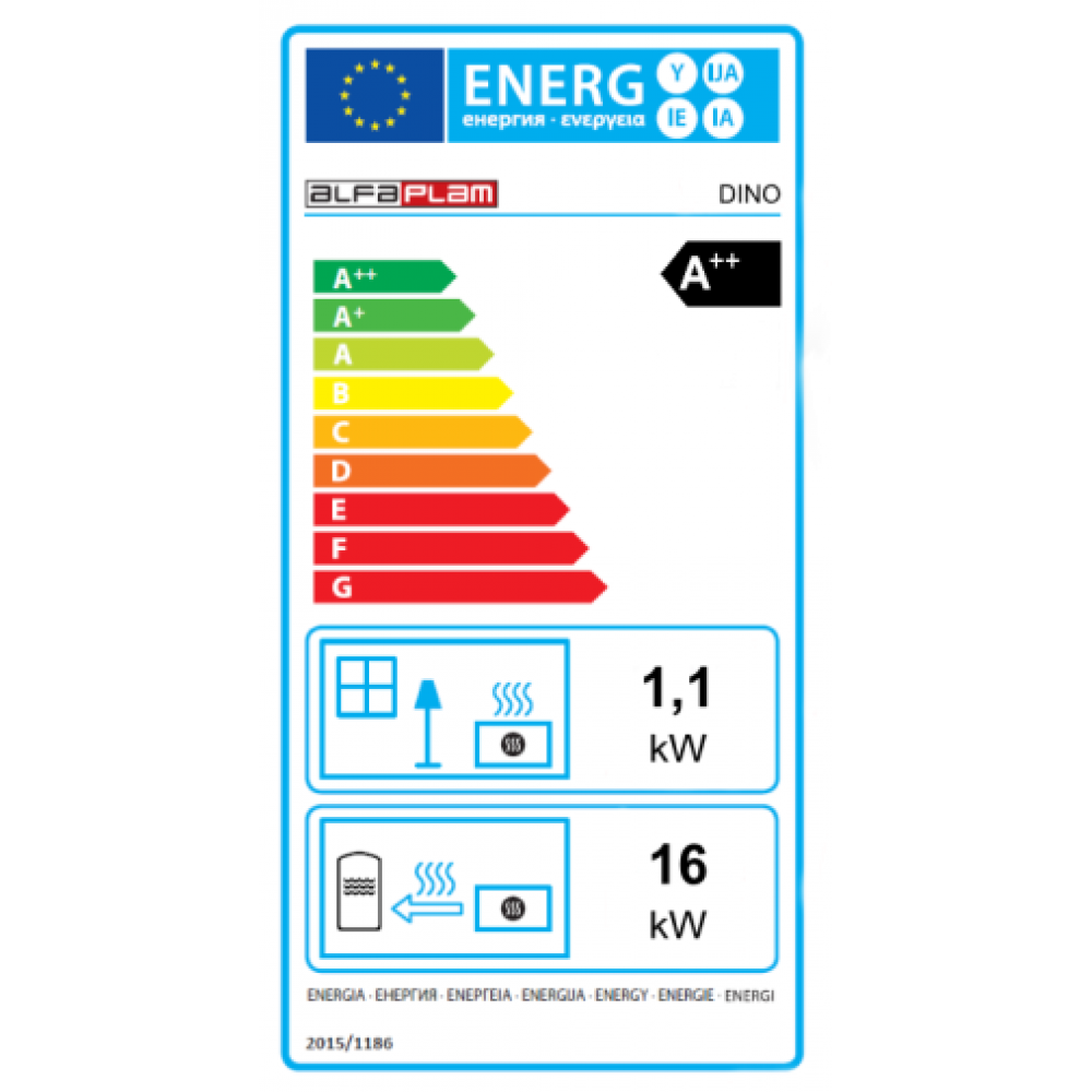 Vízteres pellet kályha Alfa Plam Dino Barna, 17kW | Vízteres pellet kályhak | Pellet kályhák |