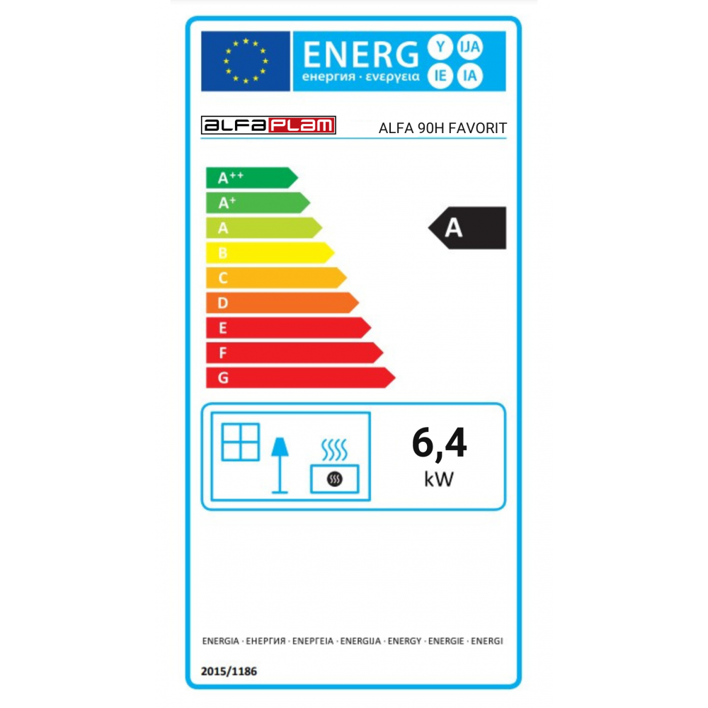 Fatüzelésű tűzhely Alfa Plam Alfa 90 H Favorit, Barna, Jobb, 6.4kW | Fatüzelésű tűzhelyek | Fatüzelésű |